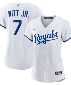 Women's Kansas City Royals Bobby Witt Jr. White Home Player Jersey