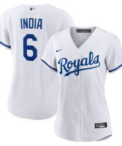 Women's Kansas City Royals Jonathan India White Home Jersey