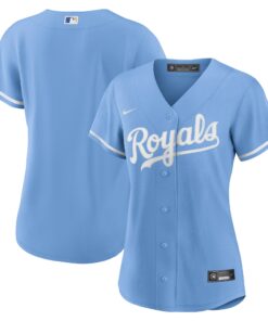 Women's Kansas City Royals Light Blue Alternate Team Logo Jersey