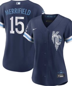Women's Kansas City Royals Whit Merrifield Navy City Connect Player Jersey
