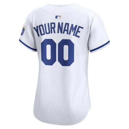 Women's Kansas City Royals White Home Limited Custom Jersey - Image 3