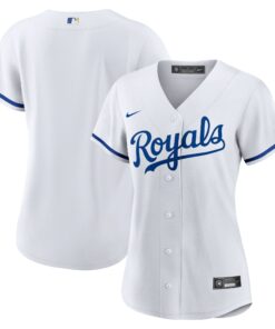 Women's Kansas City Royals White Home Team Logo Jersey