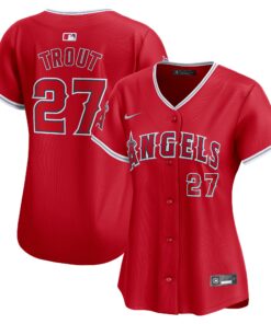 Women's Los Angeles Angels Mike Trout Red Alternate Limited Player Jersey