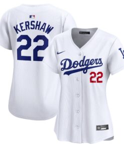 Women's Los Angeles Dodgers Clayton Kershaw White Home Limited Player Jersey