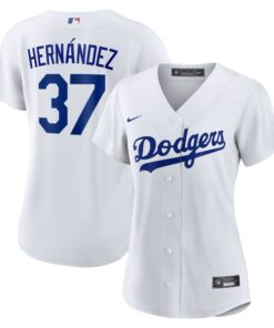 Women's Los Angeles Dodgers Teoscar Hernandez White Home Jersey