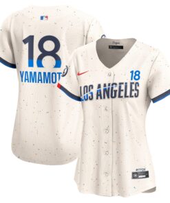 Women's Los Angeles Dodgers Yoshinobu Yamamoto Cream 2024 City Connect Limited Player Jersey