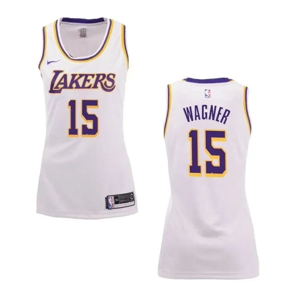 Women's Los Angeles Lakers 15 Moritz Wagner Association Swingman Jersey - White - JS772
