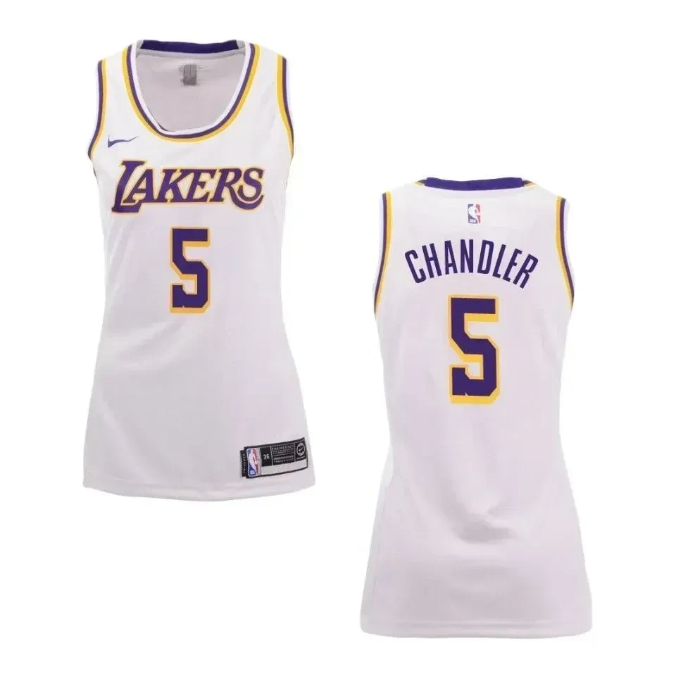Women's Los Angeles Lakers 5 Tyson Chandler Association Swingman Jersey - White - JS252