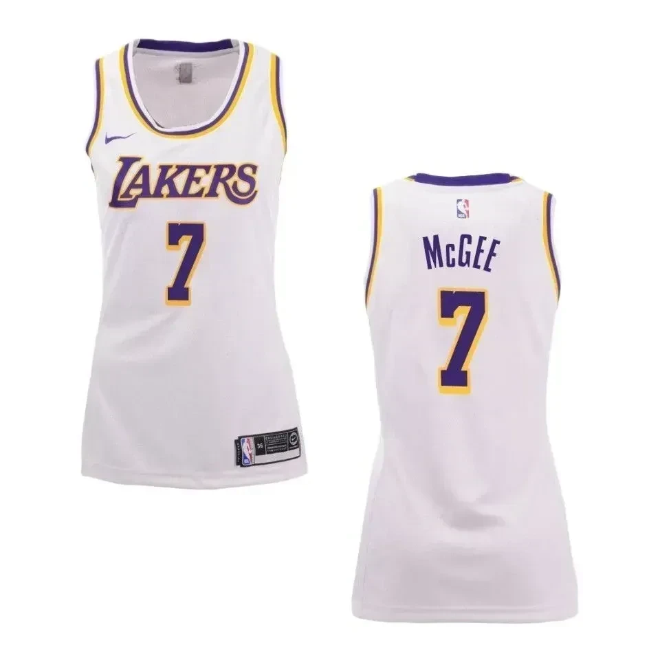 Women's Los Angeles Lakers 7 Javale Mcgee Association Swingman Jersey - White - JS208