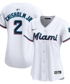 Women's Miami Marlins Jazz Chisholm Jr. White Home Limited Player Jersey