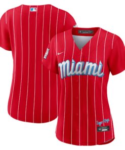 Women's Miami Marlins Red City Connect Team Jersey