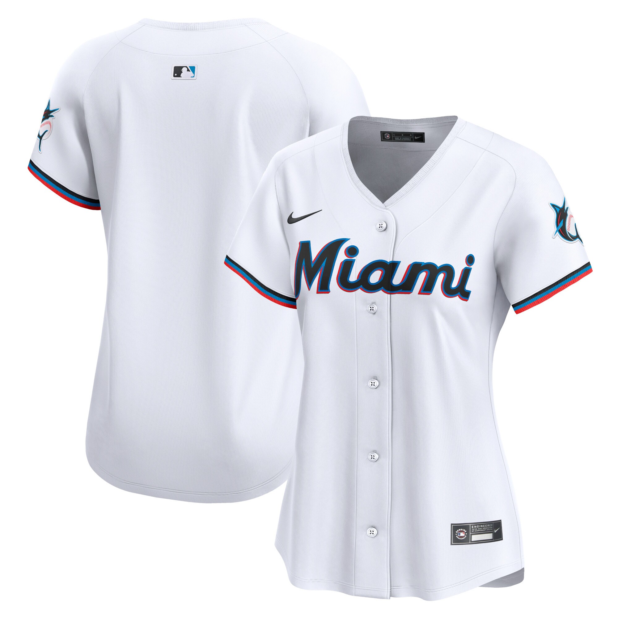 Women's Miami Marlins White Home Limited Jersey
