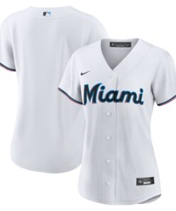 Women's Miami Marlins White Team Jersey