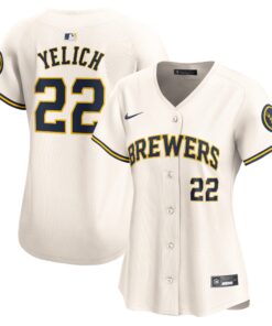 Women's Milwaukee Brewers Christian Yelich Cream Home Limited Player Jersey