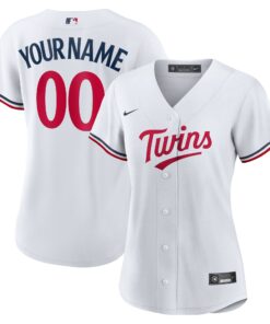 Women's Minnesota Twins White Home Custom Jersey