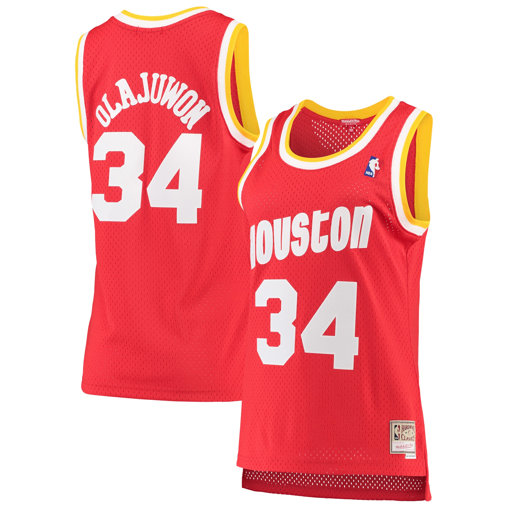 Women's Mitchell & Ness Hakeem Olajuwon Red Houston Rockets 1993-94 Hardwood Classics Swingman Jersey - JS899