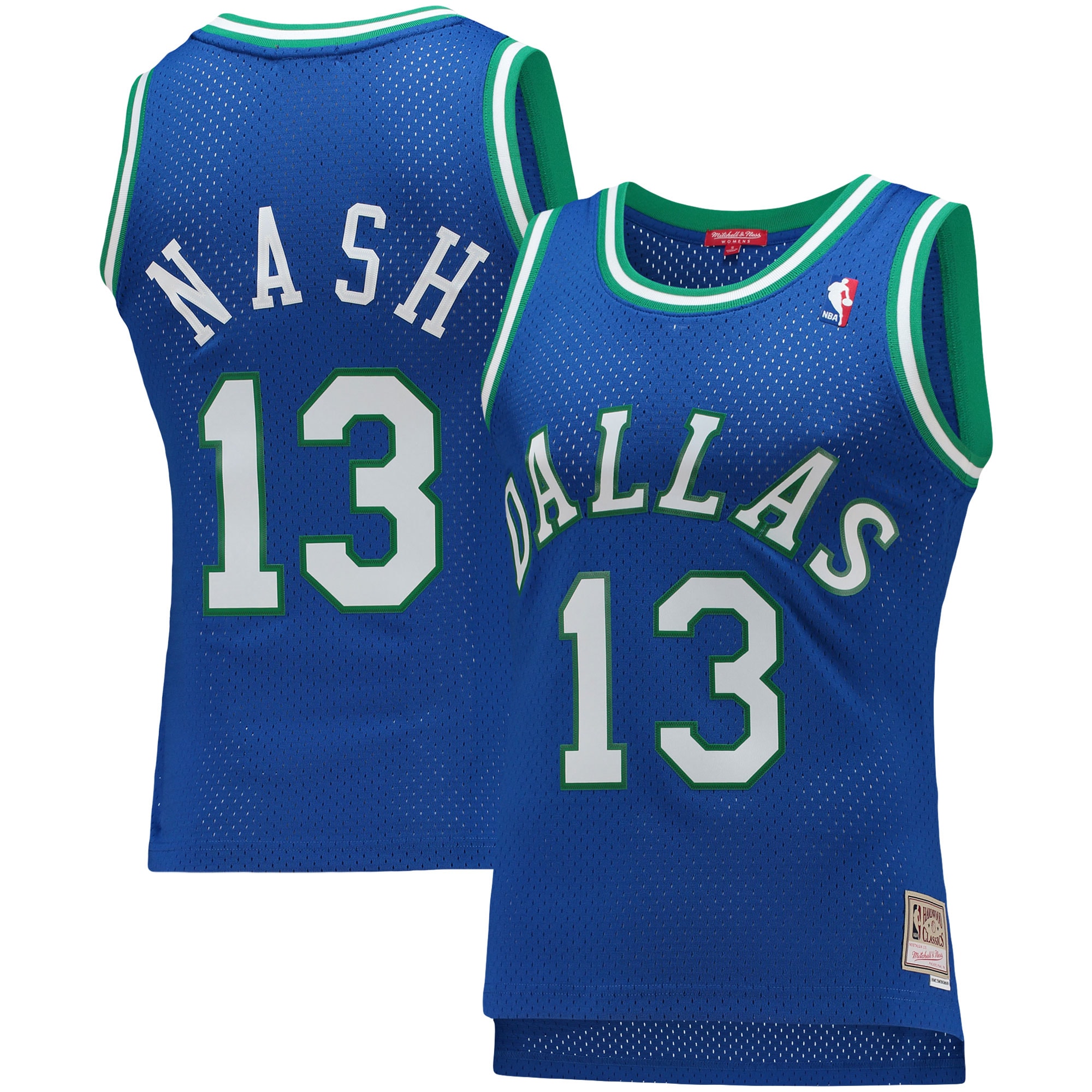 Women's Mitchell & Ness Steve Nash Blue Dallas Mavericks 1998/99 Hardwood Classics Swingman Jersey - JS814