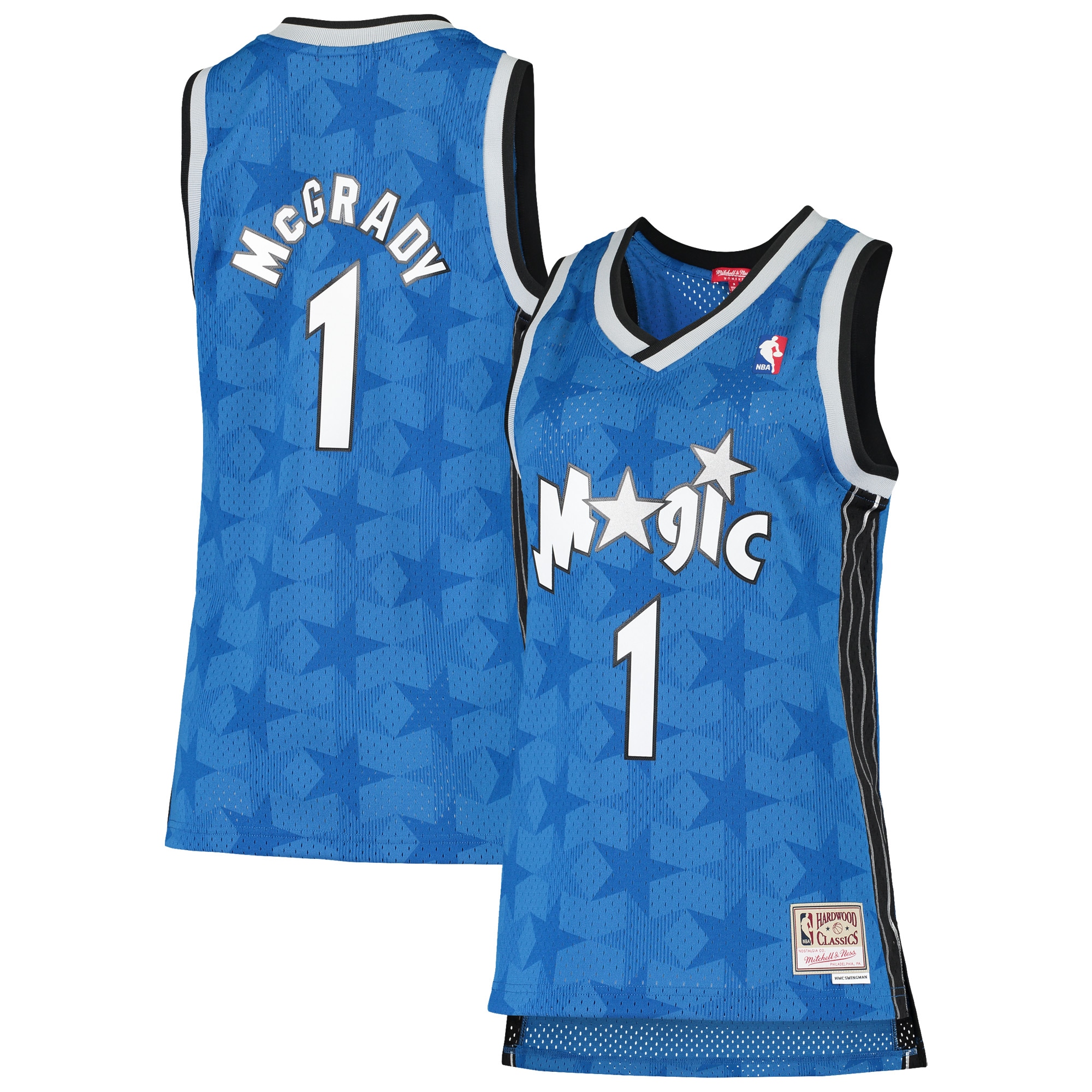 Women's Mitchell & Ness Tracy McGrady Blue Orlando Magic 2000-01 Hardwood Classics Swingman Jersey - JS157