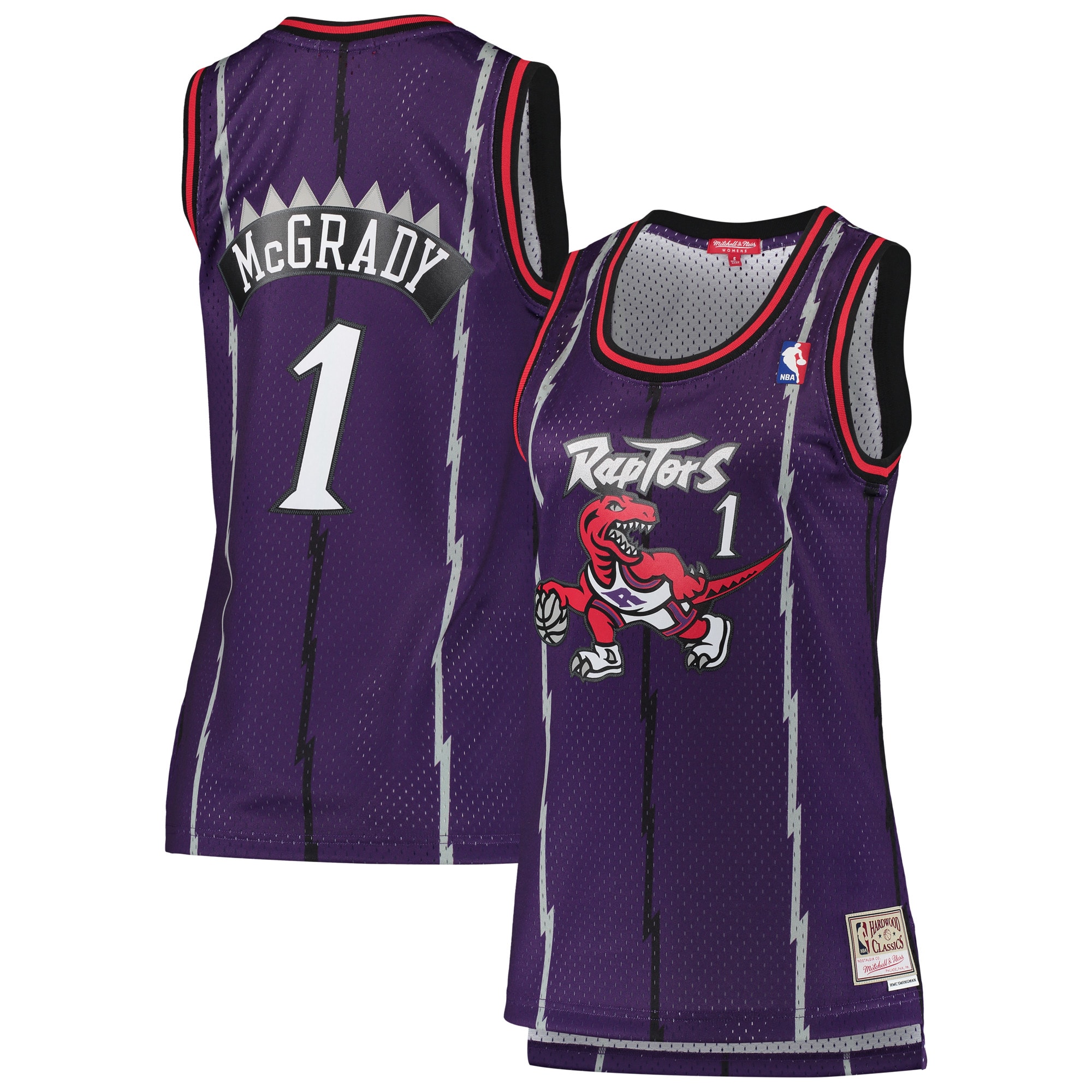 Women's Mitchell & Ness Tracy McGrady Purple Toronto Raptors 1998-99 Hardwood Classics Swingman Jersey - JS148
