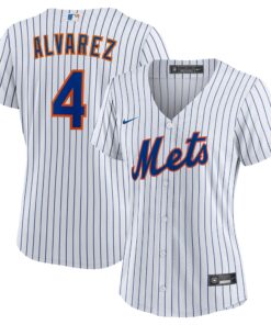 Women's New York Mets Francisco Alvarez White Home Jersey