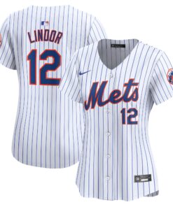 Women's New York Mets Francisco Lindor White Home Limited Player Jersey
