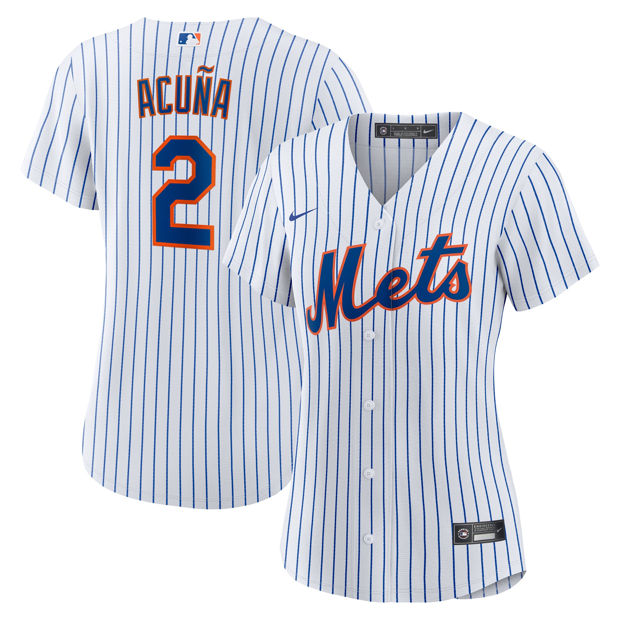 Women's New York Mets Luisangel AcuÃ±a White Home Player Jersey