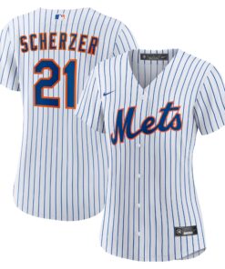 Women's New York Mets Max Scherzer White Home Player Jersey