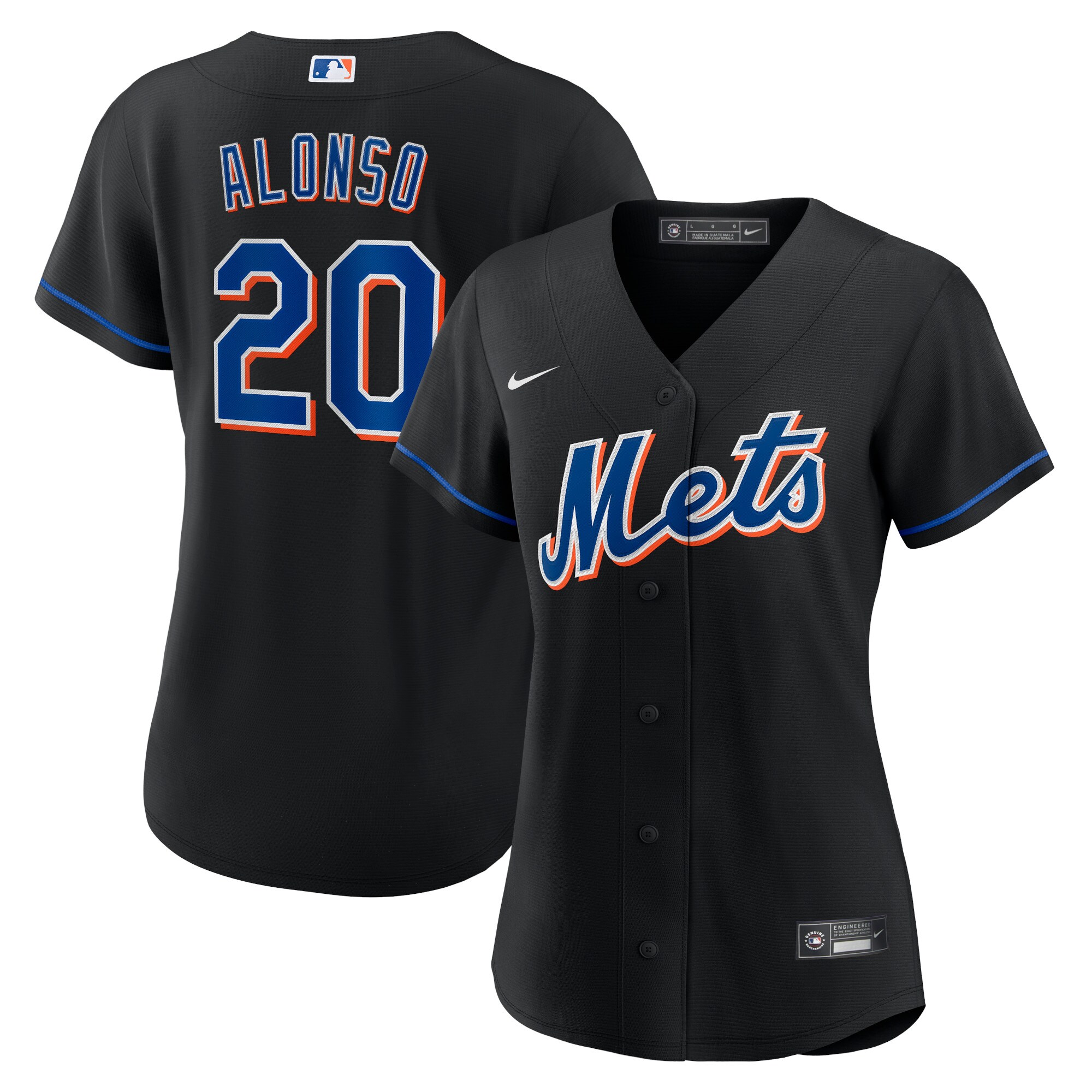 Women's New York Mets Pete Alonso Black 2022 Alternate Player Jersey