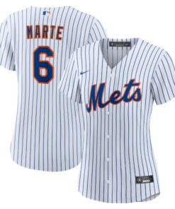 Women's New York Mets Starling Marte White Home Player Jersey