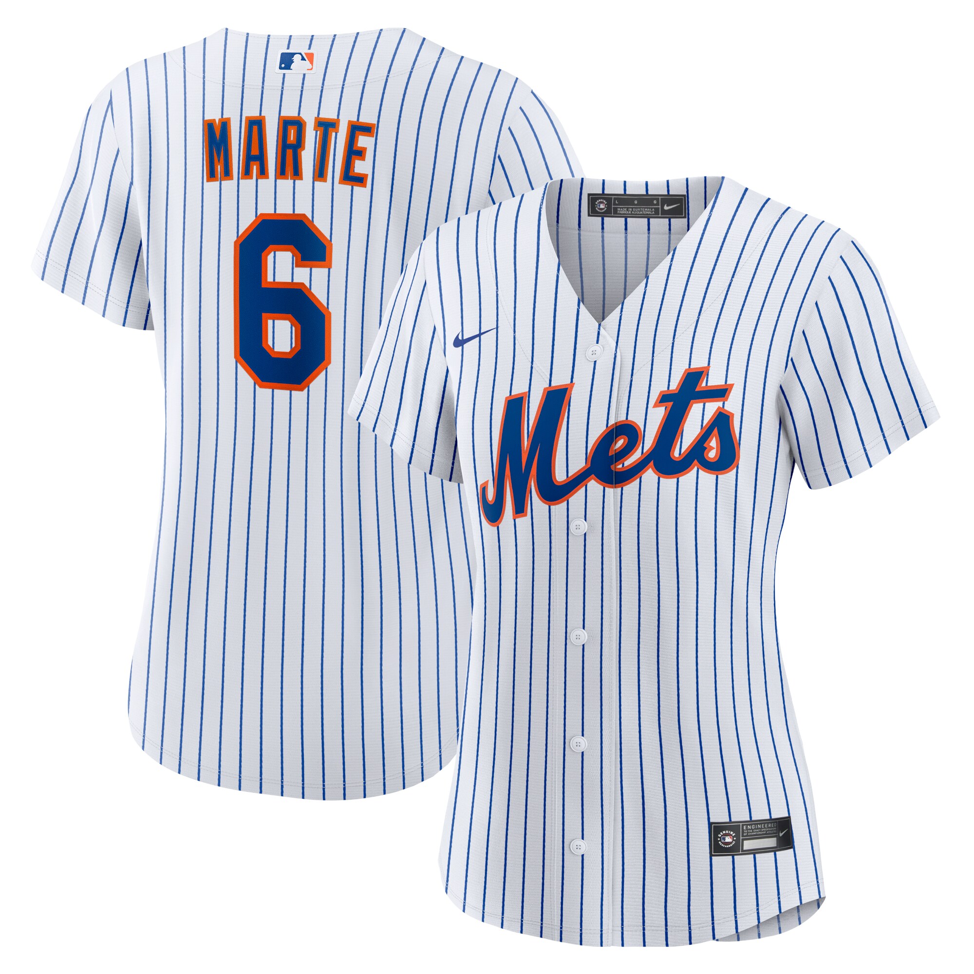 Women's New York Mets Starling Marte White Home Player Jersey