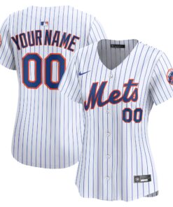 Women's New York Mets White Home Limited Custom Jersey