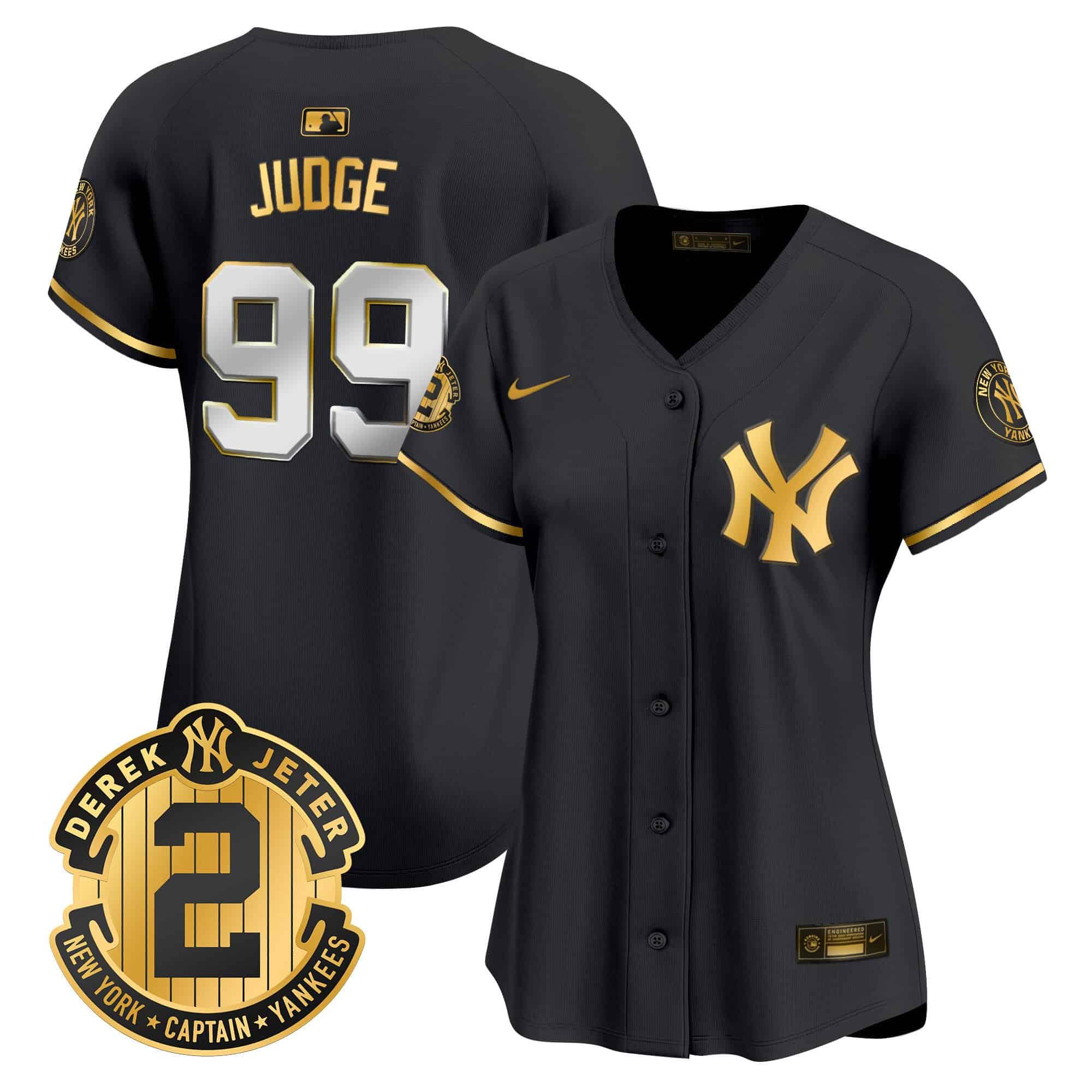 Women's New York Yankees Derek Jeter Patch Vapor Premier Limited Jersey