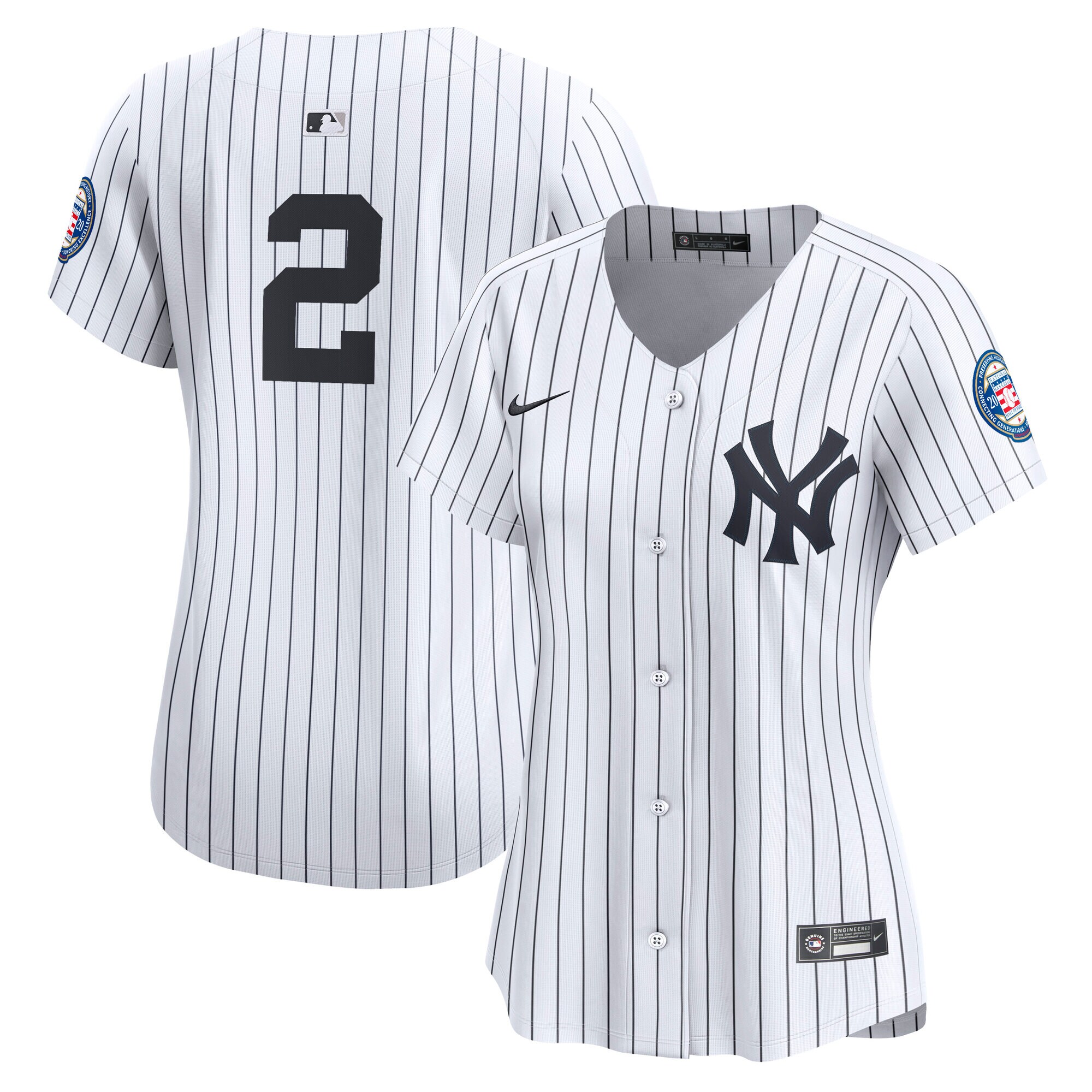 Women's New York Yankees Derek Jeter White Home Limited Player Jersey