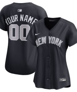 Women's New York Yankees Navy Alternate Limited Custom Jersey