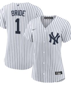 Women's New York Yankees White #1 Bride Home Jersey