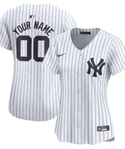 Women's New York Yankees White Home Limited Custom Jersey