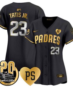 Women's Padres For Peter & Petco Park 20th Patch Vapor Premier Limited Jersey