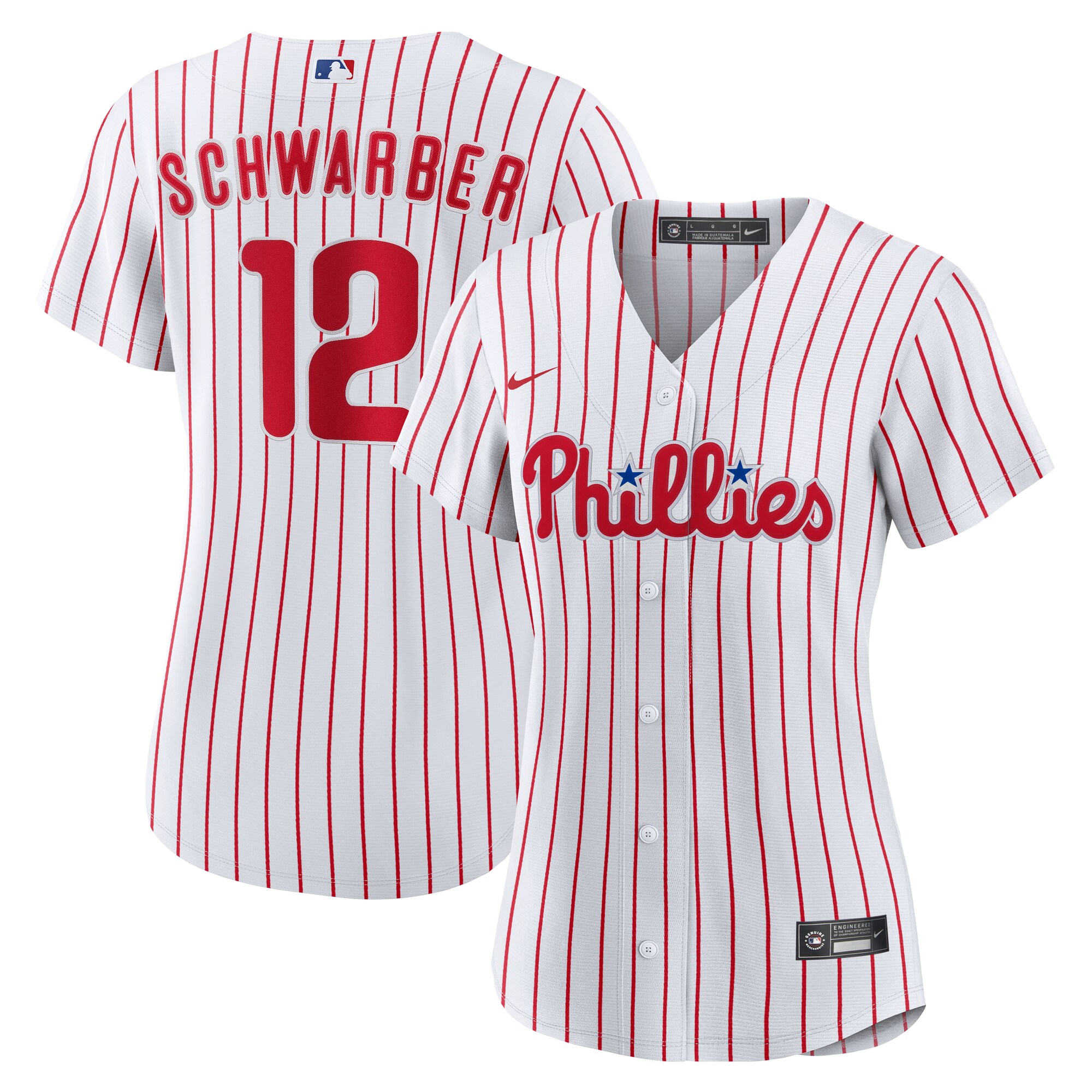 Women's Philadelphia Phillies Kyle Schwarber White Home Jersey