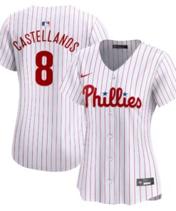 Women's Philadelphia Phillies Nick Castellanos White Home Limited Player Jersey