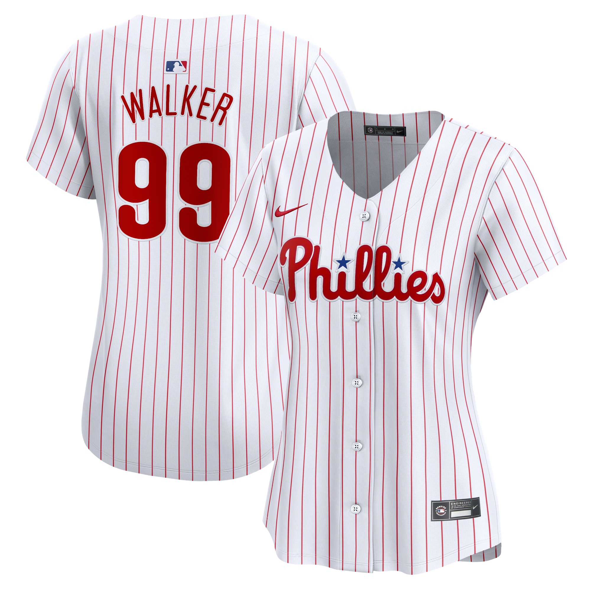 Women's Philadelphia Phillies Taijuan Walker White Home Limited Player Jersey