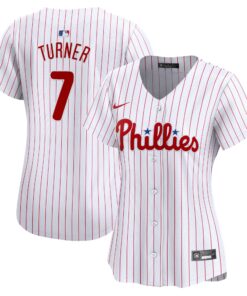 Women's Philadelphia Phillies Trea Turner White Home Limited Player Jersey