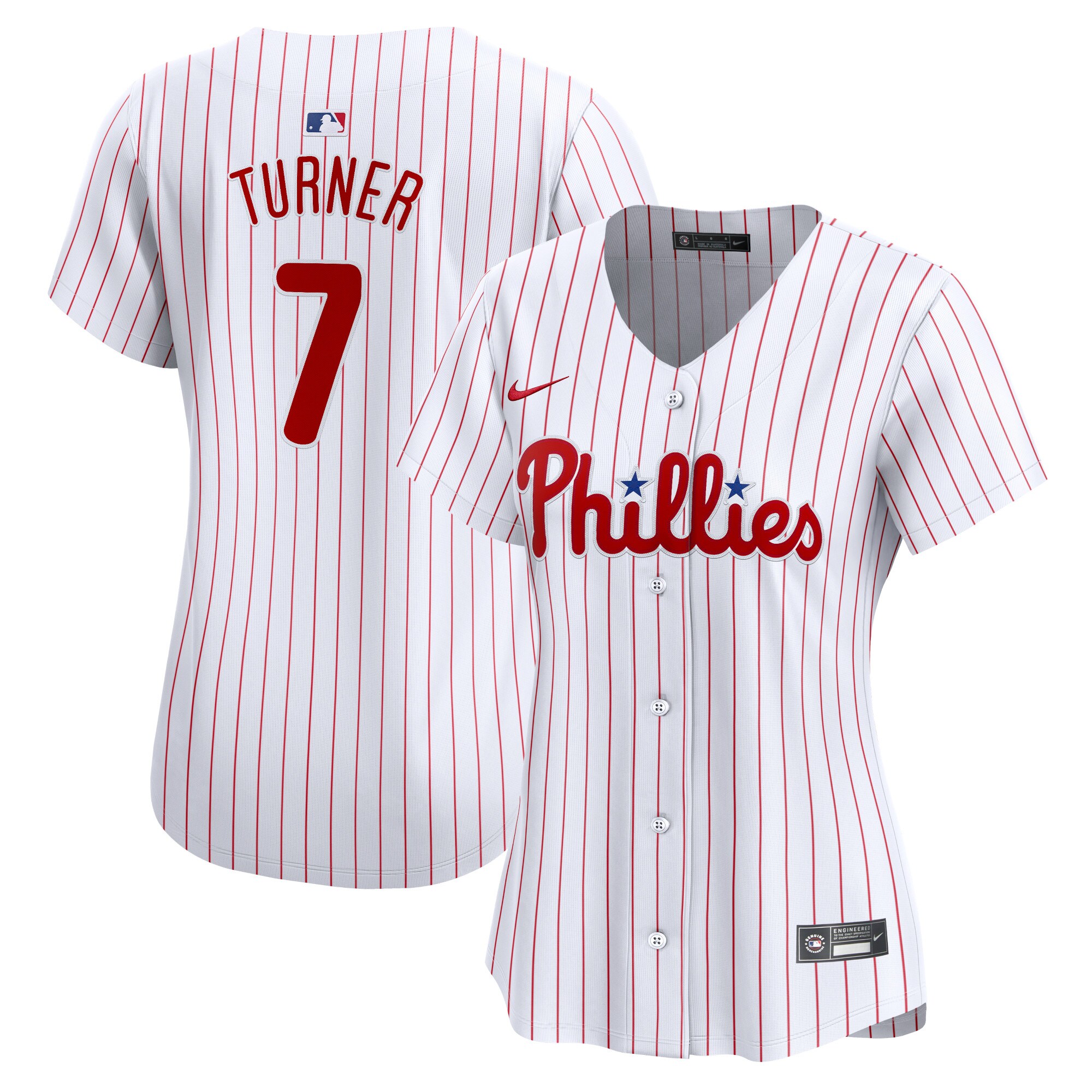 Women's Philadelphia Phillies Trea Turner White Home Limited Player Jersey