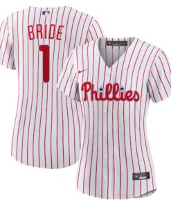 Women's Philadelphia Phillies White #1 Bride Home Jersey