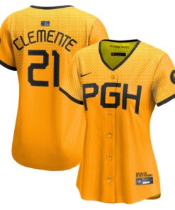 Women's Pittsburgh Pirates Roberto Clemente No Color City Connect Limited Player Jersey
