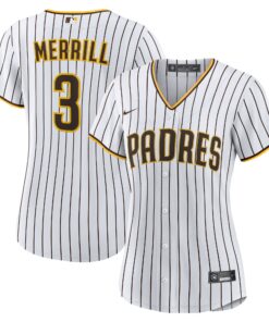 Women's San Diego Padres Jackson Merrill White Home Jersey