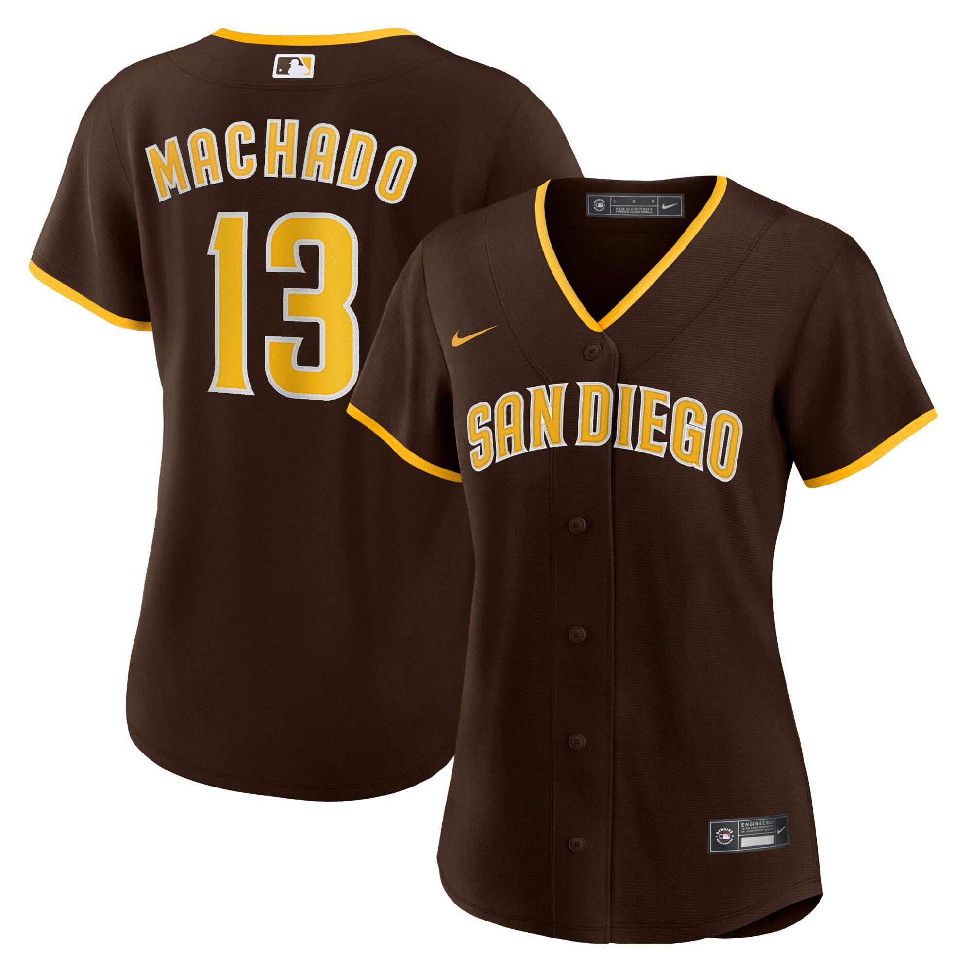 Women's San Diego Padres Manny Machado Brown Road Player Jersey