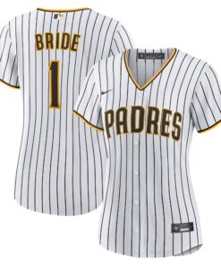 Women's San Diego Padres White #1 Bride Home Jersey