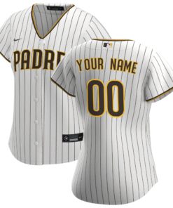 Women's San Diego Padres White Home Custom Jersey