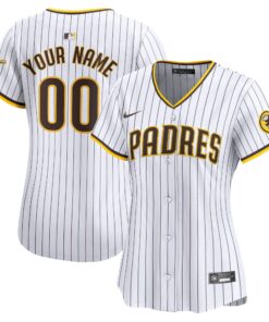 Women's San Diego Padres White Home Limited Custom Jersey