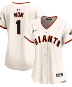 Women's San Francisco Giants Cream #1 Mom Home Limited Jersey
